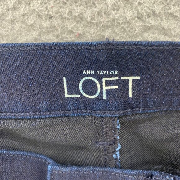 LOFT Jeans Womens 26 2 Modern Sexy Boot Cut Blue Dark Wash Stretch Everyday NWT - Picture 9 of 13